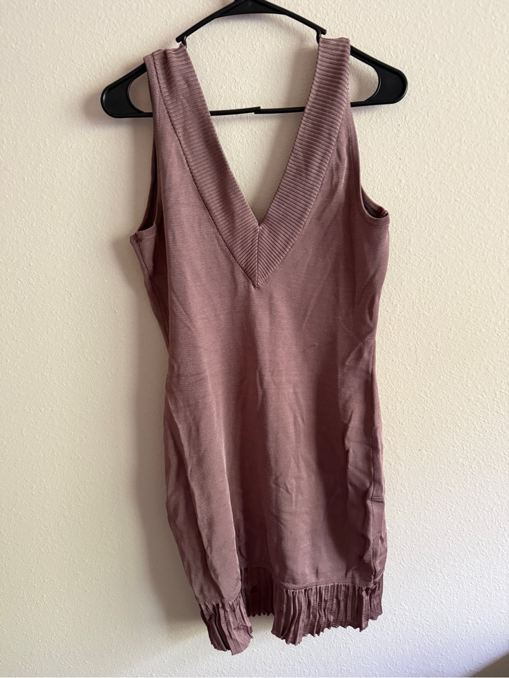 bebe metallic mauve knit top - brownish pink